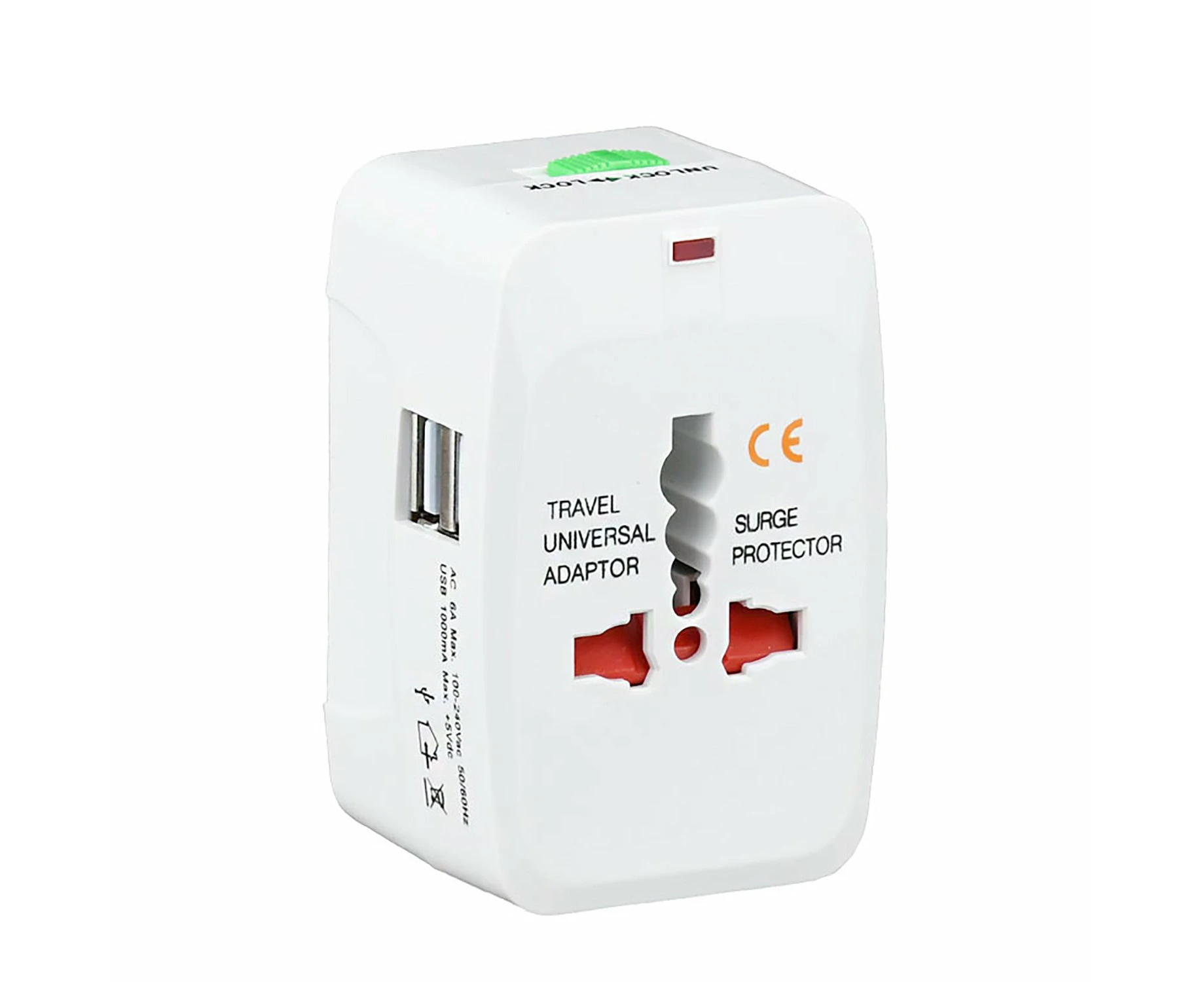 Dual Usb Portable Electric Plug Power Socket Adapter International Travel Universal Charger Converter Eu Uk Us Au