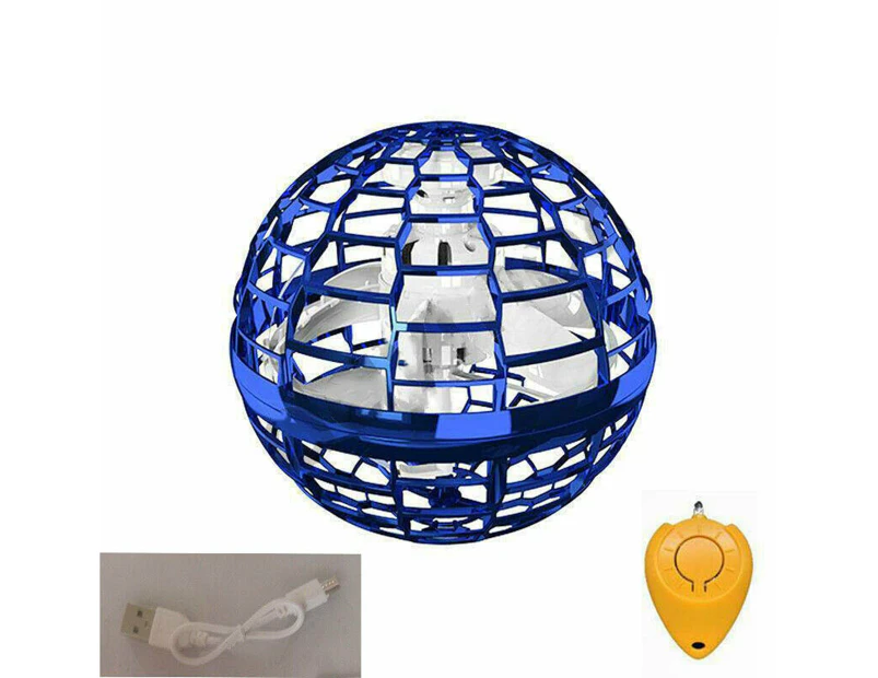 Flying Ball Toys Hover Ball Flying Orb Toy Boomerang Flying Spinner Mini Drone - Blue and Free Remote Control