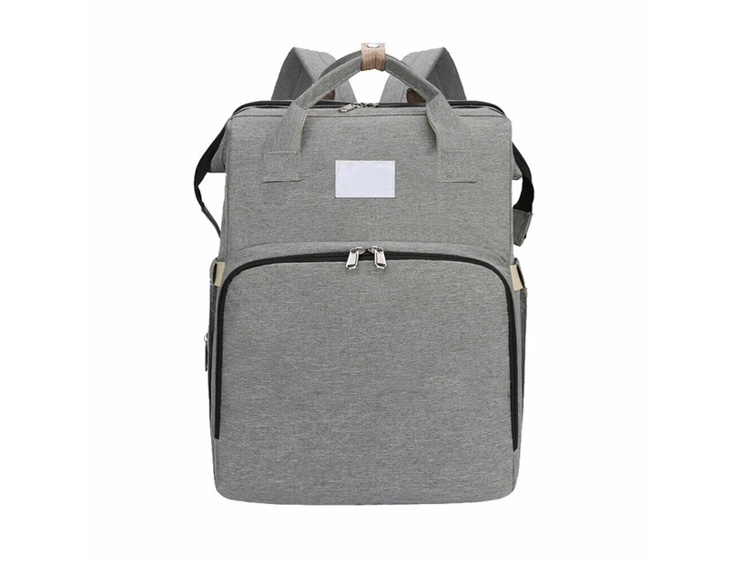 Luxury Multifunctional Baby Diaper Nappy Backpack Maternity Mummy Folding Bag - Grey