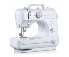 12 Stitches Mini Electric Sewing Machine Portable Overlock 2 Speeds Foot Pedal A