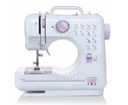 12 Stitches Mini Electric Sewing Machine Portable Overlock 2 Speeds Foot Pedal A