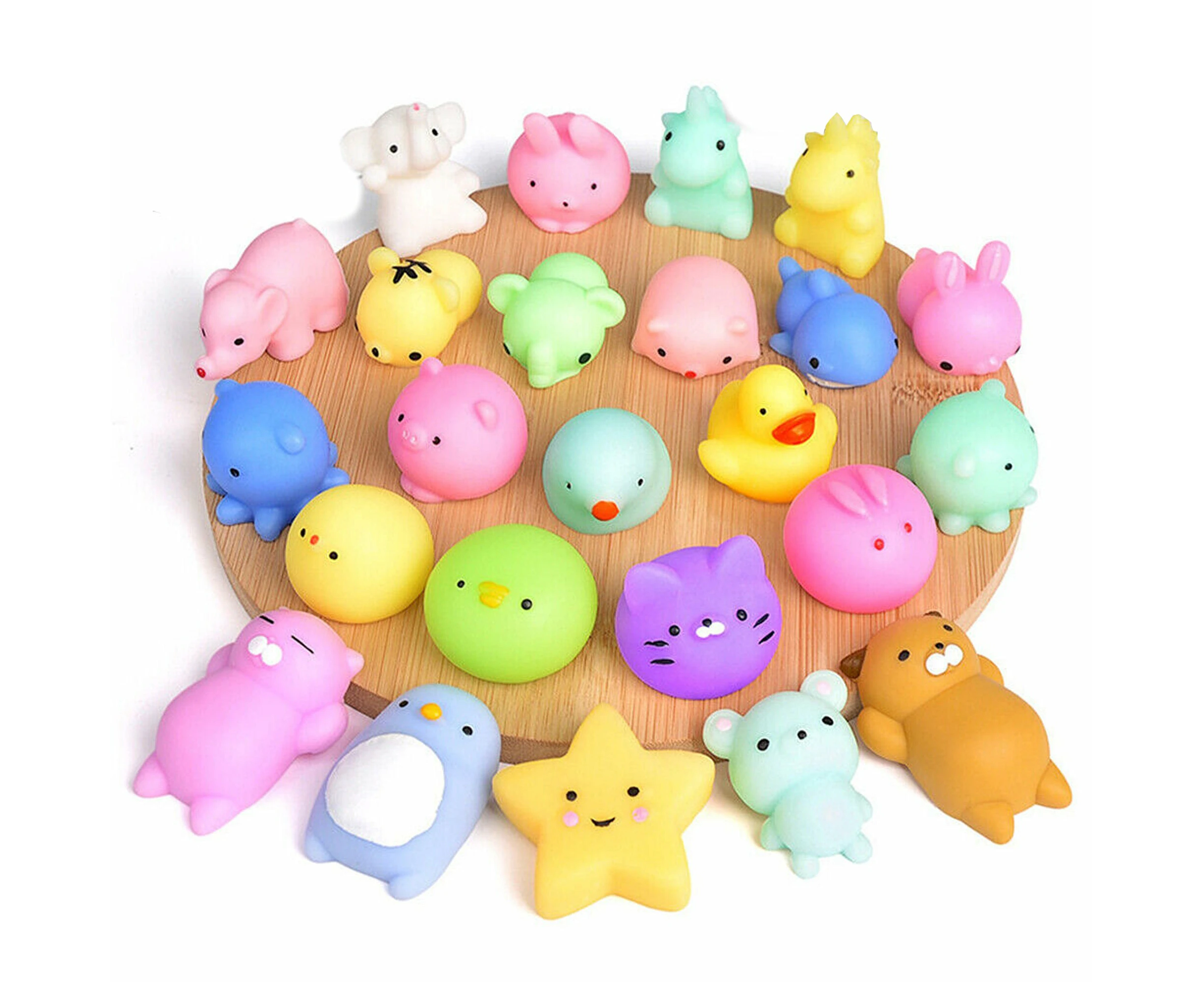 Cute Mini Animal Squishies Mochi Squeeze Toy Stretch Stress Squishy Present - 50x