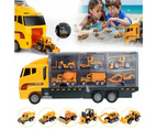 Toddler Toys Truck Carrier And 6 Mini Cars Play Set Transport Car Toy Lorry Kids