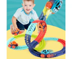 Flexible Rail And Electric Car Set Changeable Track With LED Light Race Car Kids Toy