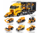 Toddler Toys Truck Carrier And 6 Mini Cars Play Set Transport Car Toy Lorry Kids