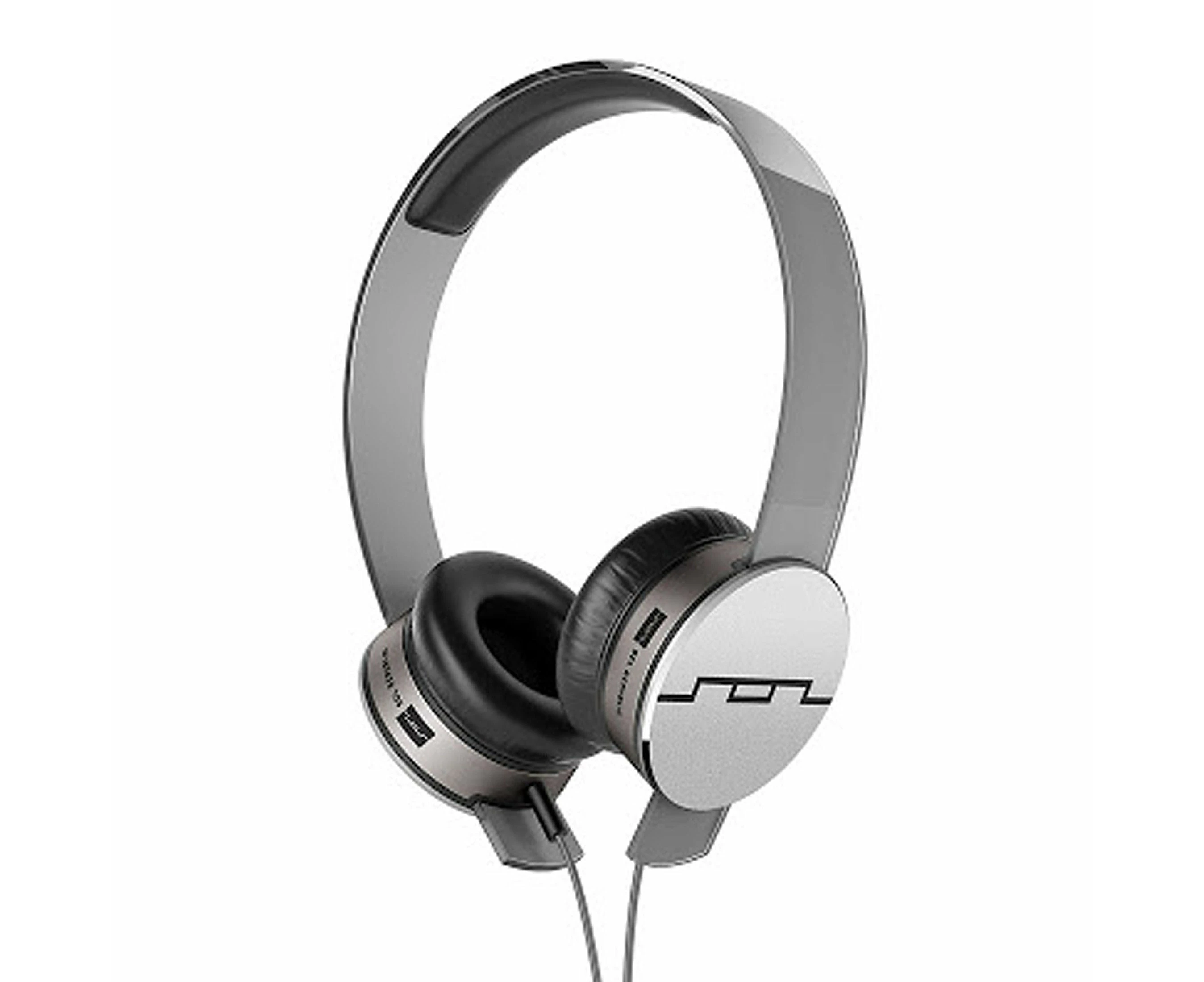 SOL Republic Tracks HD High Def V10 Headphones On Ear Wired Silver Grey