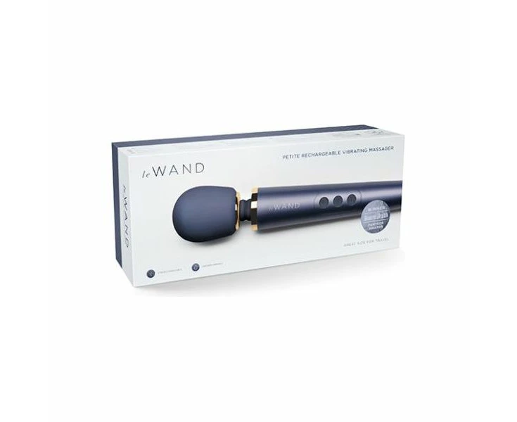 Le Wand Petite Rechargeable Vibrating Massager Powerful Navy Pleasure For All