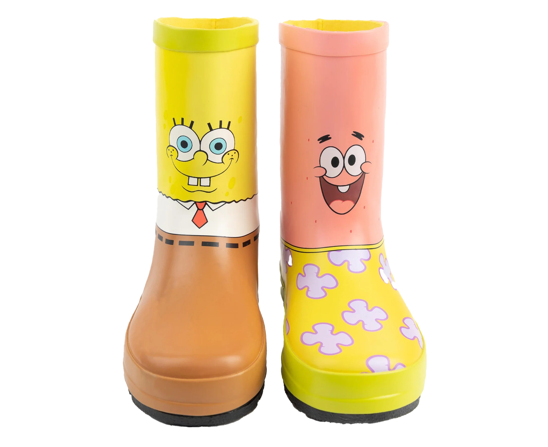 SpongeBob SquarePants Childrens Kids Character Garden Wellies Yellow Pink Brown NS7148 Catch