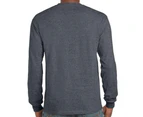 Gildan Unisex Adult Ultra Plain Cotton Long-Sleeved T-Shirt (Dark Heather) - PC6430