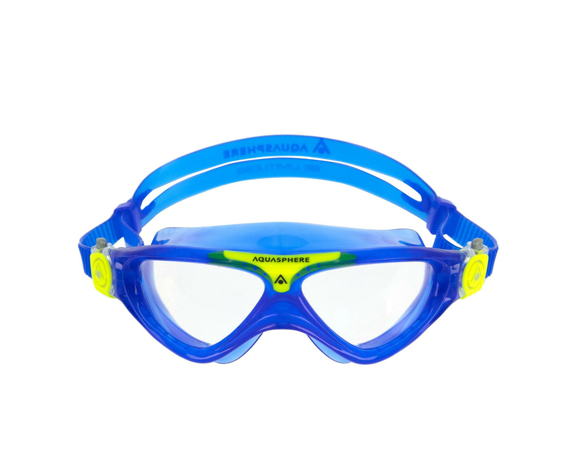 Aquasphere Childrens/Kids Vista A1 2024 Swimming Goggles (Blue/Yellow/Clear) - CS2144