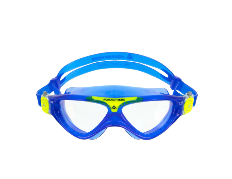 Aquasphere Childrens/Kids Vista A1 2024 Swimming Goggles (Blue/Yellow/Clear) - CS2144