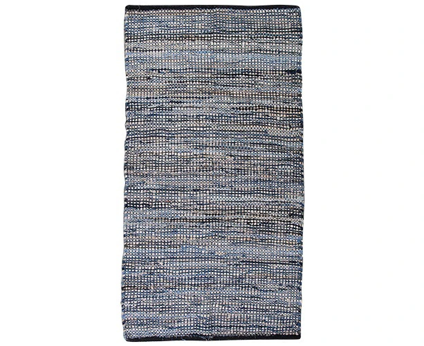 French Country Floor Mat Rectangle Woven Winter Beach Leather 90x60cm