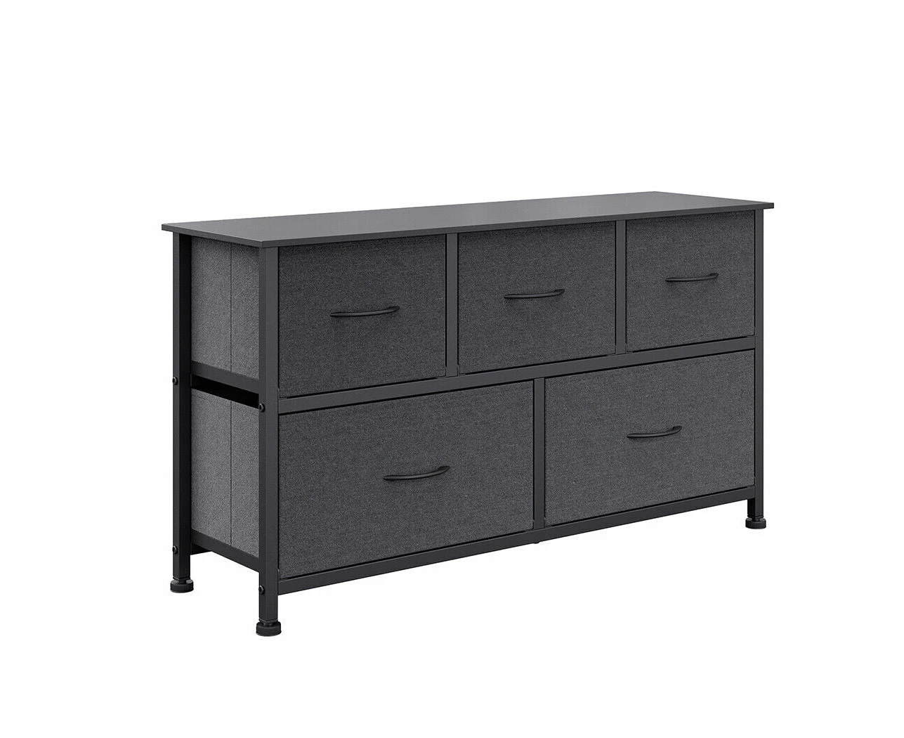 Levede Chest of 5 Drawers Storage Cabinet Dresser Lowboy Organizer TV Stand Unit