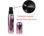 Portable mini refillable perfume atomizer bottle, refillable perfume sprayer, 4-piece set of 5 ml.