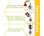 Portable mini refillable perfume atomizer bottle, refillable perfume sprayer, 4-piece set of 5 ml.