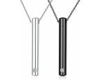 WSECOMM 2 Pcs Cremation Urn Necklaces for Ashes with Cubic Zirconia Stainless Steel Keepsake Cremation Jewelry Necklaces for Human Pet Ashes Memorial