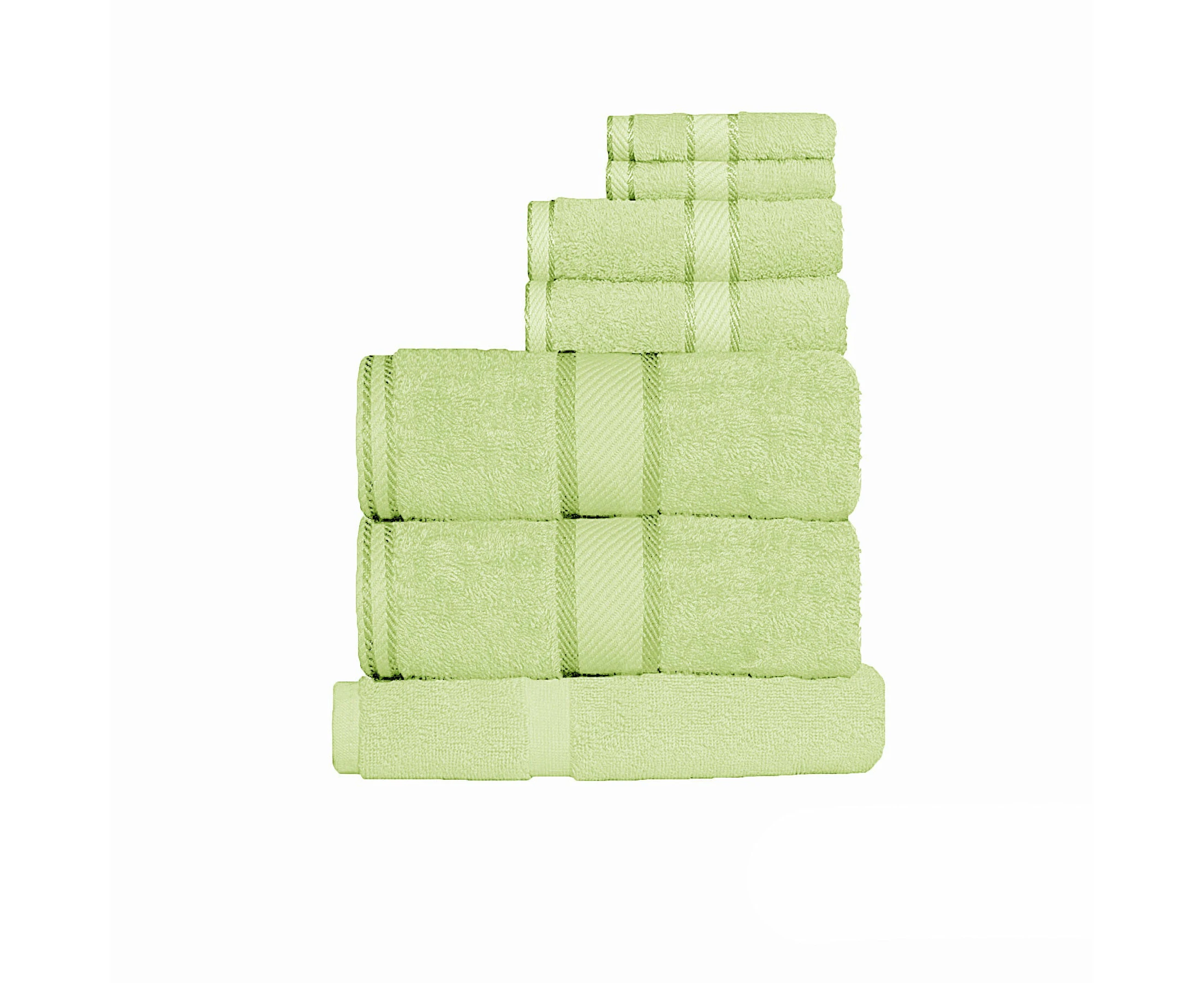 Kingtex 550gsm Cotton 7 Pce Towel Set New Apple