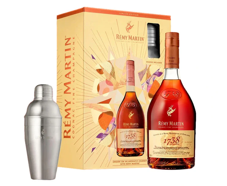 Remy Martin 1738 Accord Royal with Shaker Gift Pack - 750ml