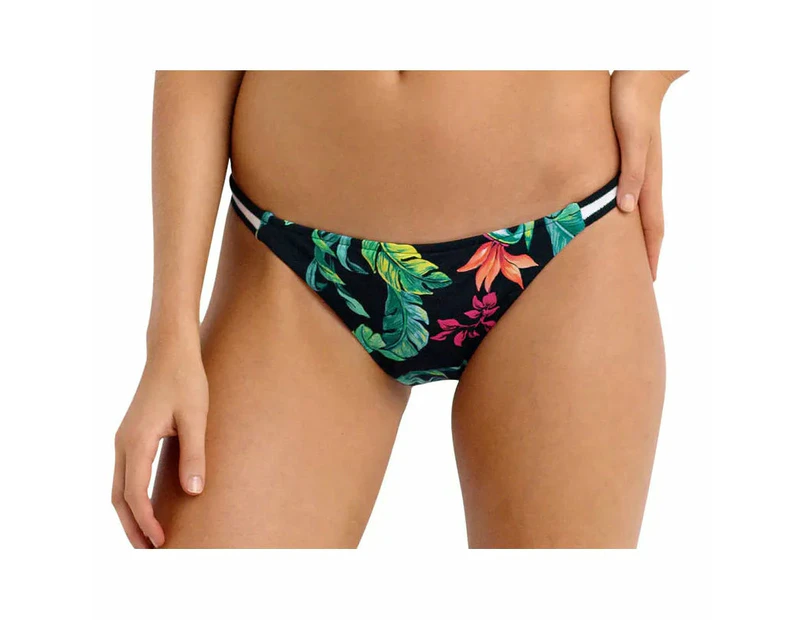 Seafolly Jungle Brazilian Bikini Bottoms - Jungle Black