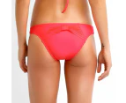 Seafolly Goddess Bow Back Brazilain Bikini Bottoms - Fluro Pink