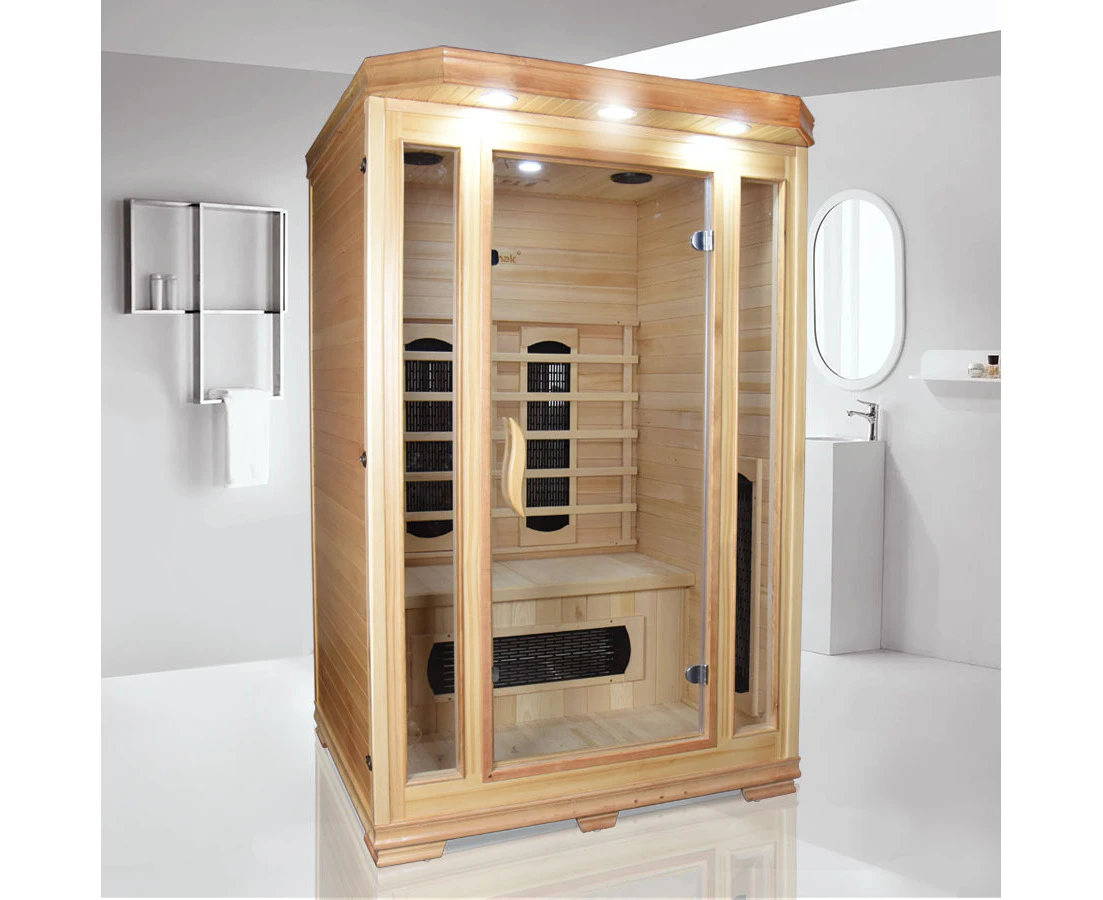 'SmartMak' Far Infrared Sauna 2 Person  Ceramic Heaters, USB Bluetooth