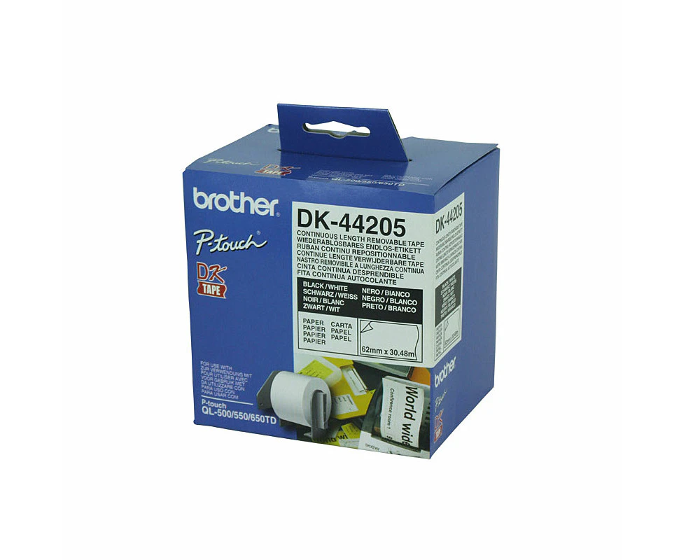 BROTHER DK44205 White Roll