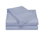 Royal Comfort 1200Tc Quilt Cover Set Damask Cotton Blend Luxury Sateen Bedding - King Blue Fog