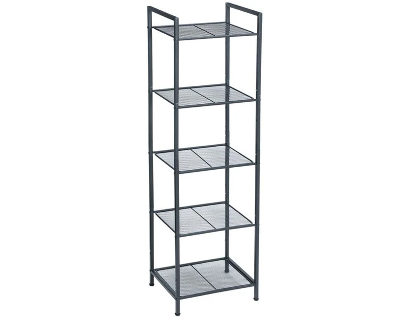 SONGMICS Bathroom Shelf 5-Tier Storage Rack with Adjustable Shelf Black BSC35BK