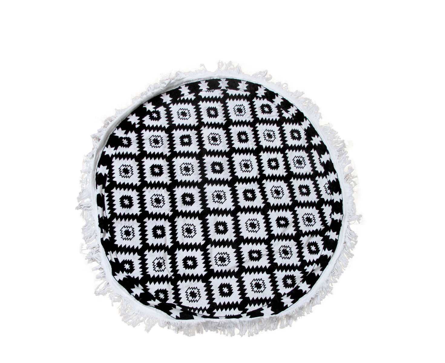 Aztec 100% Cotton Round Beach Towel