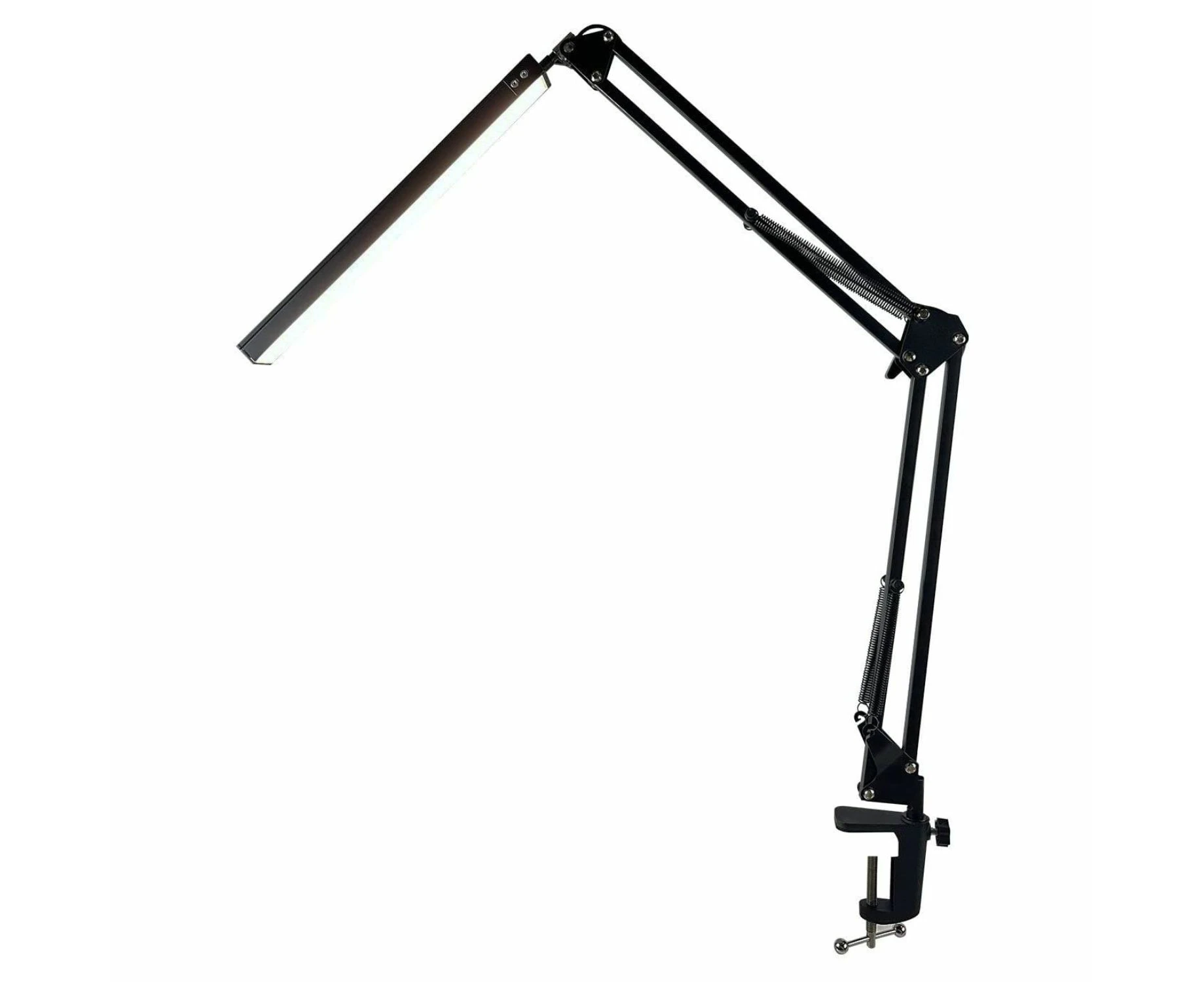 GOMINIMO LED Adjustable Swing Arm Desk Reading Lamp with Clamp USB Powered Black