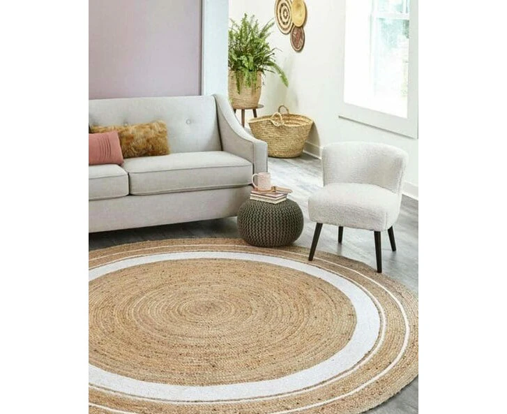 Round Decorative Floor Rug 120cm