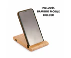 3 Pieces Bamboo Cutting Board with Juice Groove and Mobile Holder included for Home Kitchen