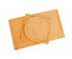 3 Pieces Bamboo Cutting Board with Juice Groove and Mobile Holder included for Home Kitchen