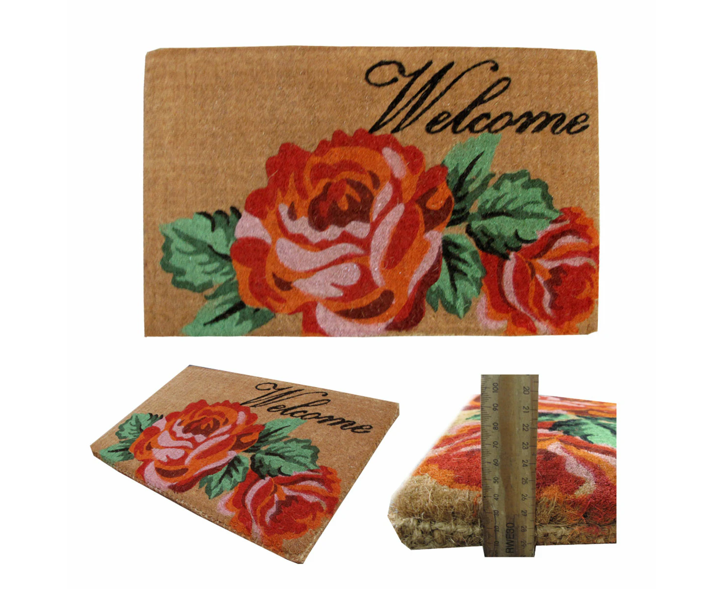 Extra Thick Flower Premium Coir Door Mat