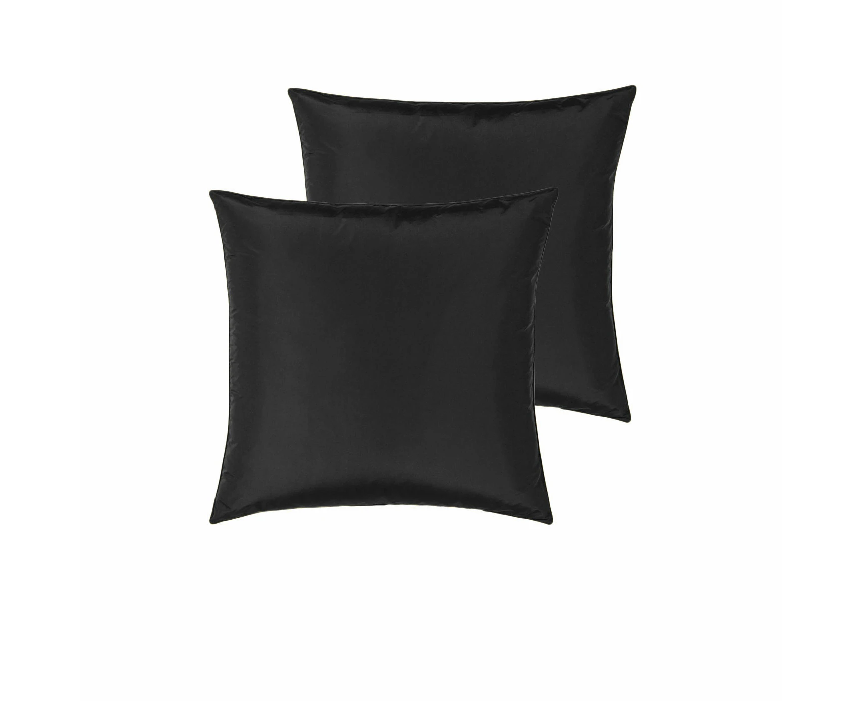 Peppermill Satin European Pillowcases ( Pair ) Black