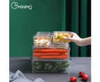 GOMINIMO 10 Pack Clear Stackable Fridge Organiser Bins with Lids (Transparent) GO-STO-103-ZG