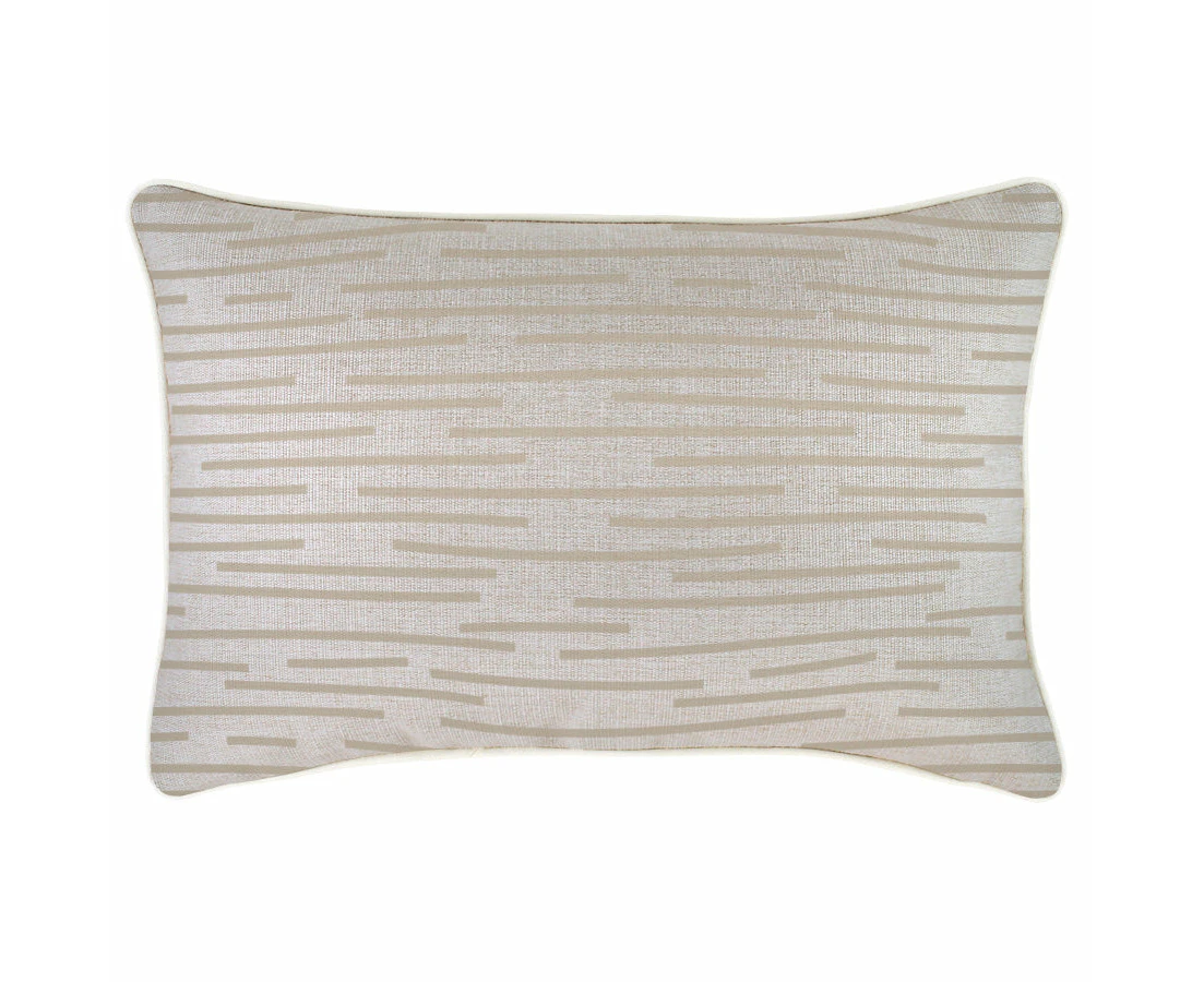 Cushion Cover-With Piping-Earth-Lines-Beige-35cm x 50cm