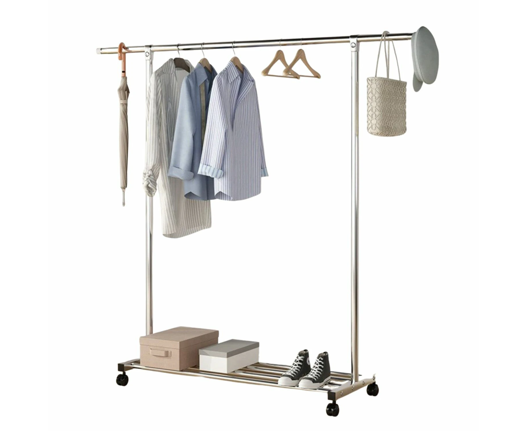 Ekkio Clothes Rack Stainless Steel One Rail