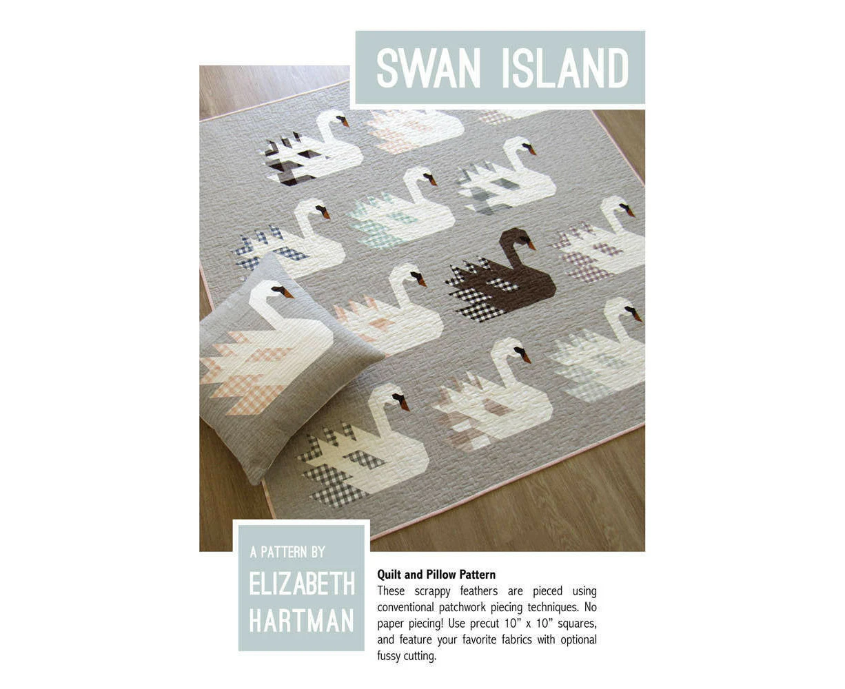 Swan Island Quilt and Pillow Pattern By Elizabeth Hartman Quilting Sewing Craft