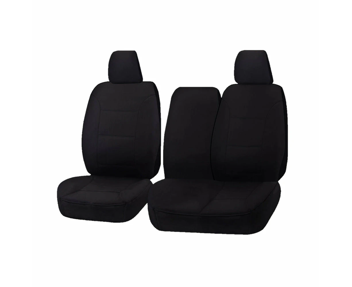 Seat Covers for HYUNDAI ILOAD TQ 1-5 08/2008 - 05/2021 SINGLE/CREW CAB UTILITY VAN FRONT BUCKET + _ BENCH WITH FOLD DOWN ARMREST BLACK CHALLENGER