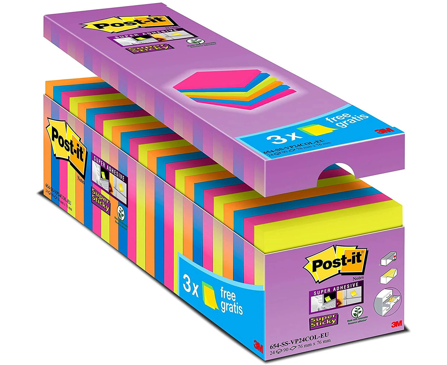 Post-It Notes 654-SUC Pack of 5