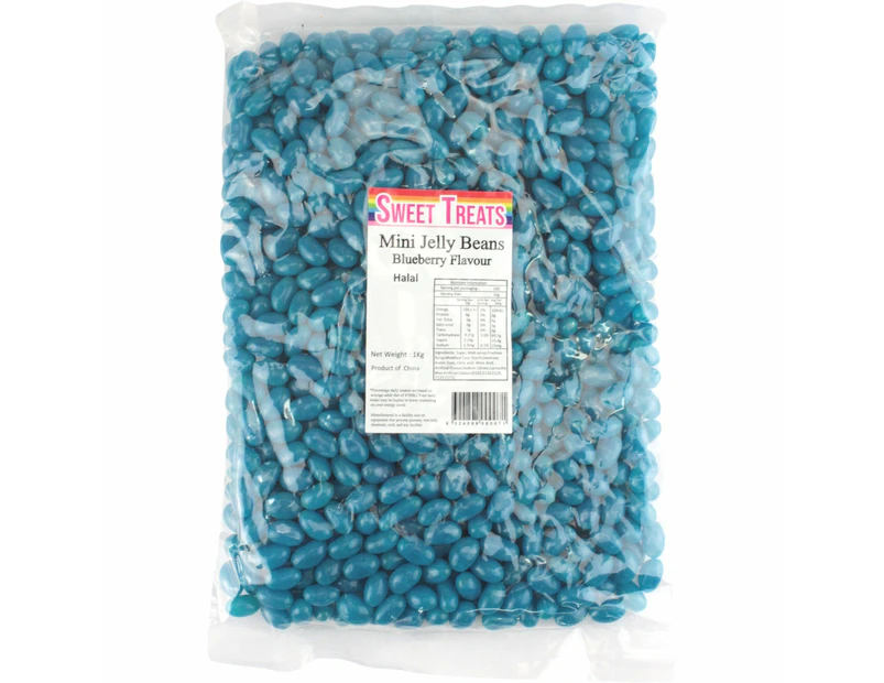 Teal Blue Mini Jelly Beans (1kg)