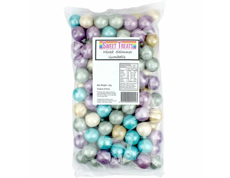 Mixed Pastel Shimmer Gumballs (1kg)