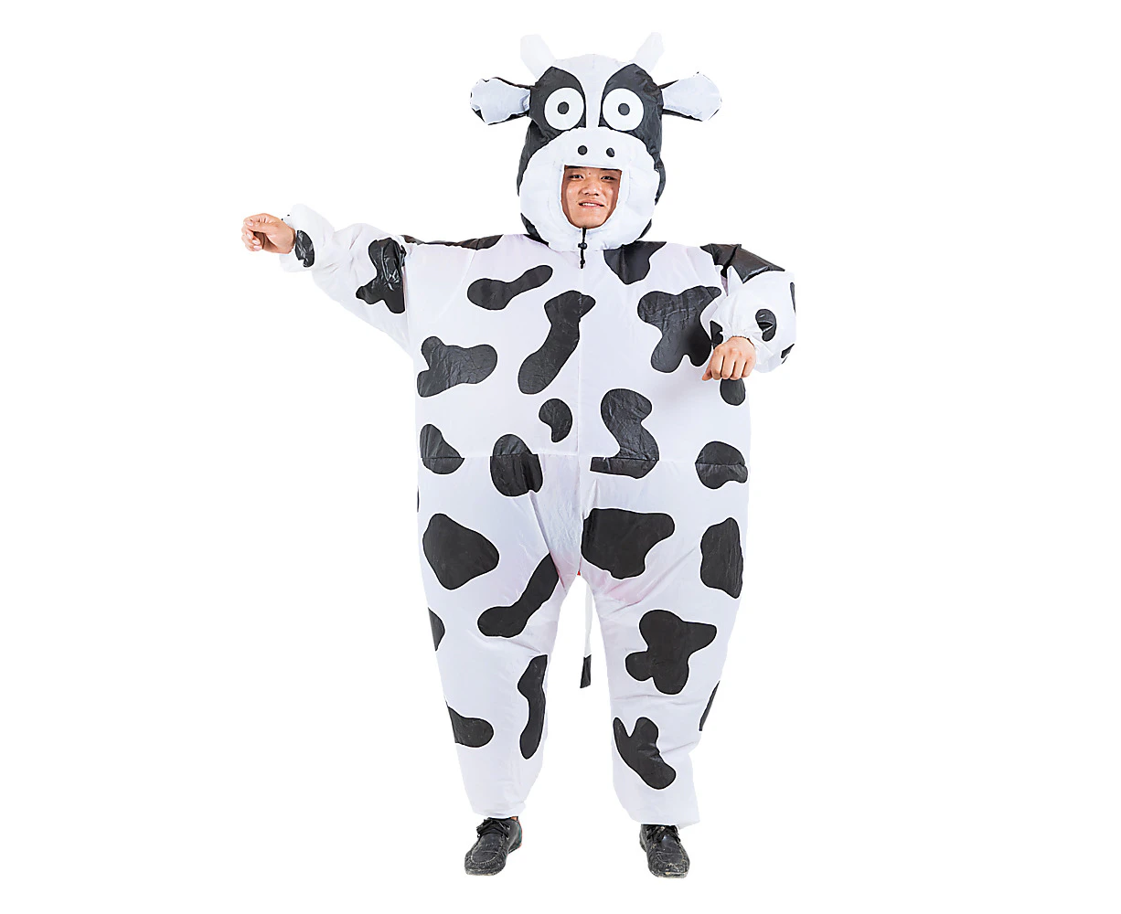 Cow Fancy Dress Fan Inflatable Costume Suit