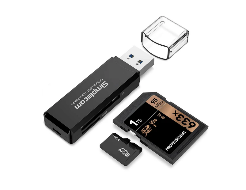 Simplecom Cr301B 2 Slot Superspeed Usb 3 0 Card Reader