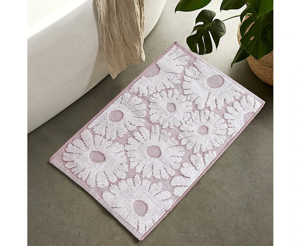 Floral Pink Kids Tufted Bathmat