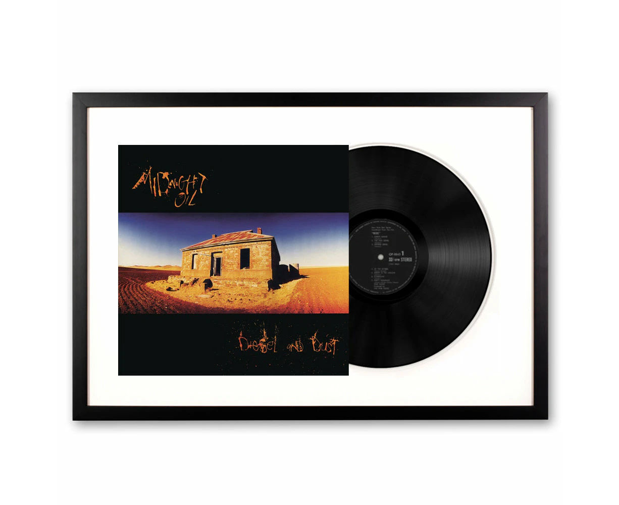 Framed Midnight Oil Diesel and Dust Vinyl Album Art