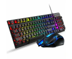 Gaming Keyboard Mouse Wired Backlit Keyboard Illuminated RGB LED PC Ergonomic