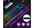 Gaming Keyboard Mouse Wired Backlit Keyboard Illuminated RGB LED PC Ergonomic