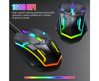 Gaming Keyboard Mouse Wired Backlit Keyboard Illuminated RGB LED PC Ergonomic